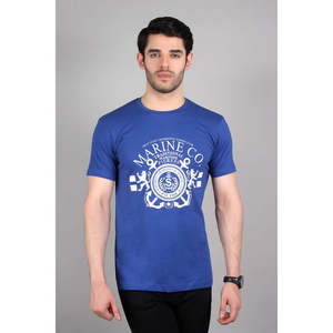 MARINE Oversize Casual Graphic Crew Neck T-Shirt 100% Cotton Jersey 200 Grams Hip Hop Style with Breathable Logo <b>Print</b> - Product Image 1