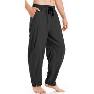 Pantalon d'été en tissu tricoté avec poche pour hommes Pantalon de survêtement baggy en coton épais de haute qualité à taille élastique pour hommes - Product Image 2