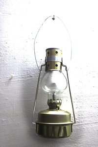 <b>Vintage</b> Traditional Home Decorative Brass Oil Table Lamp Chimney Hanging <b>Glass</b> Lantern Gold Metal Art Style Kerosene Compatible - Product Image 5