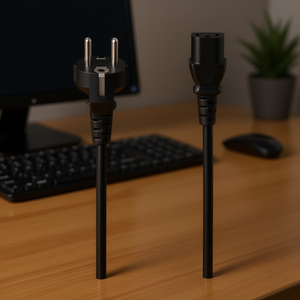 Black 1.5m Power Cable C13 Model 00200737 <b>Adapter</b> & Connector - Product Image 3