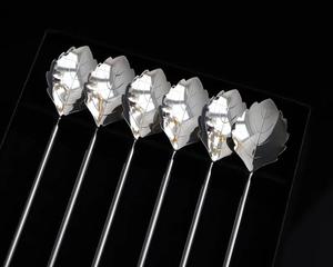 Juego de agitadores de cócteles con diseño de hoja, elegante mango largo, mezcla suave, accesorio de bar reutilizable, perfecto para bebidas, fiestas y bares - Product Image 4