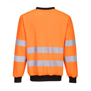 Safety Sweatshirt Hi <b>Vis</b> Workwear Reflective cotton / Polyester Mesh Construction Customizable Manufacture Hi <b>Vis</b> Workwear - Product Image 2