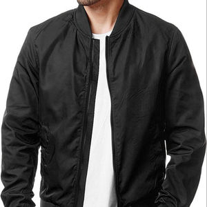 Blousons bombardiers décontractés en cuir pour hommes coupe-vent d'hiver léger avec manteau universitaire zippé nouveau design grande taille pour l'automne et l'hiver - Product Image 3