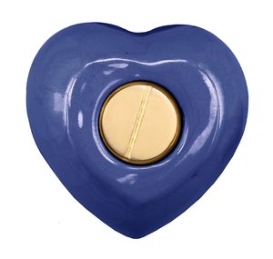 Opción de soporte de urna de corazón grabado para bebé prematuro azul pintado a mano perfecto para exhibición en el hogar grabado personalizado - Product Image 4