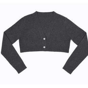 Custom-made ODM OEM <b>Women</b> Fashion Loose-fitting Long Sleeves Vee Neck <b>Cardigan</b> - Product Image 1