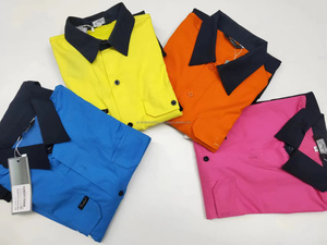 100% Cotton Hi Vis Yellow Long Sleeve Work Shirt Reflective Safety <b>Clothing</b> for Men Mining Mechanic Construction Workwear - Product Image 5