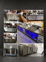 Plan de travail réfrigéré commercial Mengshi en acier inoxydable avec congélateur intégré pour cuisine et stockage