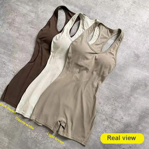 Mujeres Sexy Rompers Plus Size Active Wear Set Fitness Nylon Spandex Yoga Wear Shorts Mono de una pieza - Product Image 1