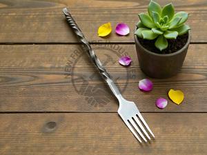 Ensemble de couverts médiévaux vikings, couverts forgés à la main, style nordique torsadé, outils de cuisine pour le camping et la table à manger - Product Image 3