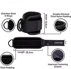 Sangles de cheville rembourrées de sécurité imperméables unisexes avec protection pour les exercices des jambes et des fessiers, entraînements du bas du corps - Product Image 6