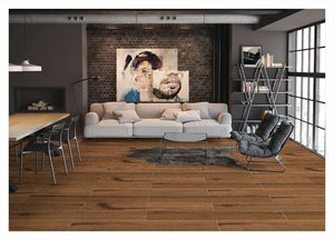 Azulejos de tablones de porcelana Premium de 200x1200mm | Suelo de pared Aspecto de madera Superficie mate Colección de exportación de gran formato - Product Image 5