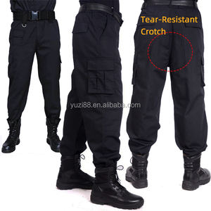 Resistente allo strappo <span class=keywords><strong>da</strong></span> <span class=keywords><strong>uomo</strong></span> di alta qualità Design tattico guardia di sicurezza <span class=keywords><strong>lavoro</strong></span> uniformi pantaloni neri fornitore - Product Image 1