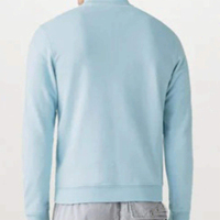Veste zippée pour homme bleu ciel, patchwork, fermeture éclair intégrale, col montant, polaire légère, respirante, sweat-shirt d'hiver, streetwear décontracté