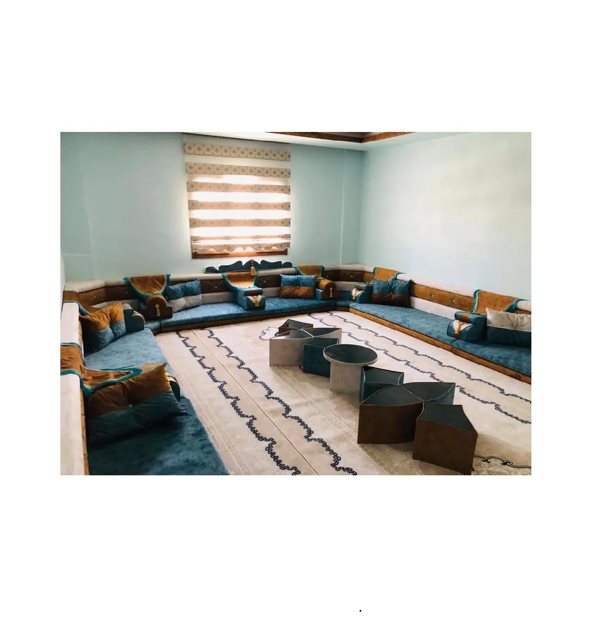 Decoração árabe do matrimestre do marrocos | personalização possível em forma de l sofá árabe conjunto u em formato de árabe