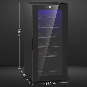 HOMCOM Enfriador de vino de 18 botellas con pantalla digital, luz LED y control de temperatura, color negro - Product Image 3