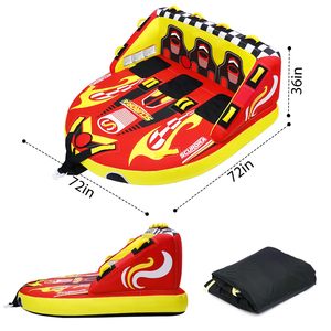 Tube gonflable de 72 pouces pour bateau, pour 1 à 3 personnes, en PVC robuste et nylon 840D, idéal pour les sports nautiques, directement de l'usine - Product Image 3