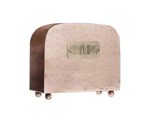 Soporte de pañuelos de acero inoxidable plateado Diseño simple barato Hecho a mano Calidad superior Último soporte de pañuelos de metal indio - Product Image 6
