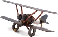 Figurine d'avion bimoteur en métal, artisanale, à impression UV, objet de collection, art nautique, trophée, cadeau pour patron, décoration maison et bureau