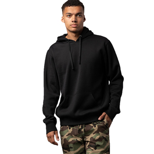 Wholesale Men's 100% Cotton Pullover Hoodies with Custom Logo Solid Pattern <b>Thermal</b> <b>Fleece</b> Silk Screen Printing for Winter - Product Image 1