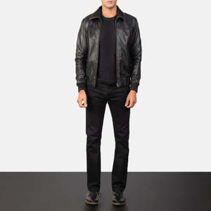 Colección Otoño Rolf, Chaqueta de Cuero Genuino Tipo Bomber, Negra, Reversible, con Cierre de Cremallera, Impermeable, Talla XS, Piel de Serpiente y Oveja, PU - Product Image 3