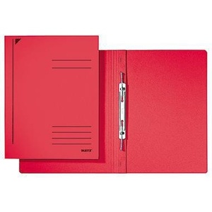 Leitz DIN <b>A4</b> 430g/m Recycled Red Pendarec Cardboard Spiral Binder with Labeling Field File <b>Folder</b> - Product Image 1
