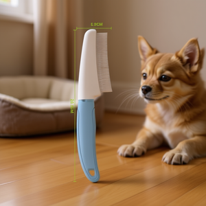 Peigne de toilettage pour animaux à rangée unique, manche couleur unie, pour chien et chat, élimination des poils, produit du fabricant en gros - Product Image 3