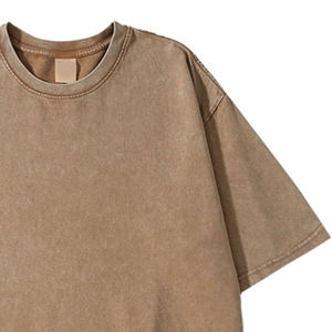 Camiseta en blanco Vintage Mineral para hombre con logotipo personalizado, camisetas de peso pesado Shaka de Color Retro, camiseta de lavado ácido para hombre - Product Image 2