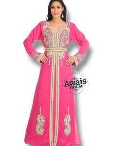 Kaftan brodé de Dubaï 2025, modeste, ouvert, avec hijab assorti, pour femmes musulmanes, islamique, Ramadan, uni, léger, longueur au sol, taille plus - Product Image 2