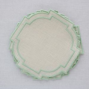 Designer linen <b>table</b> <b>placemats</b> embroidered work made using traditional techniques <b>for</b> classic and contemporary dining rooms - Product Image 5