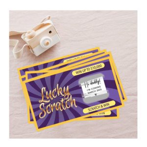 บัตรขูดแบบสั่งทำพิมพ์ลายด้วยแสงยูวีการ์ดแบบลอตเตอรี่ - Product Image 3