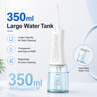 Hydropulseur Portable Sans Fil OEM 350ml Étanche IPX7 Rechargeable USB 5 Modes Contrôlé par Application pour Maison et Hôtel