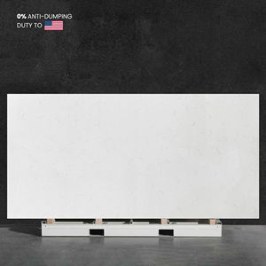 NV235 3cm 2cm de espesor construir para alquilar proyecto tamaño Jumbo blanco Carrara encimera hecho por el hombre cuarzo Artificial losa grande - Product Image 1