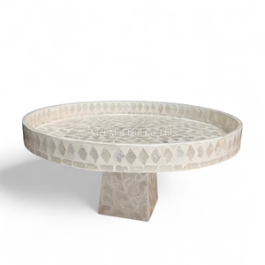 Support alimentaire en nacre en gros, artisanat en coquillage pour la présentation, table de service, fabriqué à la main par une usine vietnamienne - Product Image 1