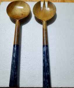 Cuillère en bois de la meilleure qualité Cuillère et fourchette faites à la main Cuillère avec la meilleure qualité de couverts faits à la main en bois de mangue avec vernis brillant - Product Image 2