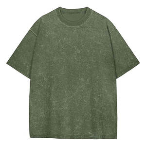 Camisetas de gran tamaño para hombre Camisetas holgadas básicas lavadas vintage de manga corta | Tops cómodos con estilo informal - Product Image 1