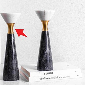 Luxury <b>Marble</b> <b>Candle</b> <b>Holder</b> In New Design Elegant Home Accent Stylish Table Centerpiece For Modern Living Room And Bedroom - Product Image 3