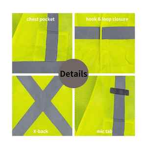 Reflective Working <b>Vest</b> <b>Men</b> Industrial Safety Clothing Durable Lightweight Fabric OEM ODM Factory Direct Wholesale Supplier - Product Image 2