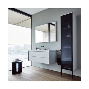 Gabinete de almacenamiento de inodoro de PVC blanco grande moderno, función de masaje de aire, muebles de baño independientes para baños de hoteles - Product Image 6