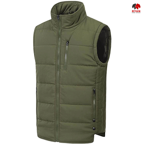 Gilet matelassé décontracté Ryan Pro Gear, gilet matelassé ajusté, gilet matelassé zippé, gilet pour temps froid, veste d'hiver légère sans manches - Product Image 2