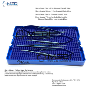 Scanlan Jacobson Roestvrijstalen Micro-Naaldhouder Set 5 Stuks Castroviejo Chirurgische Instrumenten Microchirurgie Oogheelkundig Gebruik - Product Image 6