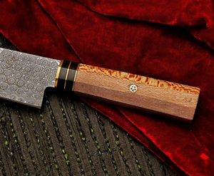 มีดเชฟเหล็กดามัสกัสทำด้วยมือแบบมืออาชีพพร้อมด้ามไม้เครื่องมือในครัวคุณภาพสูง - Product Image 2