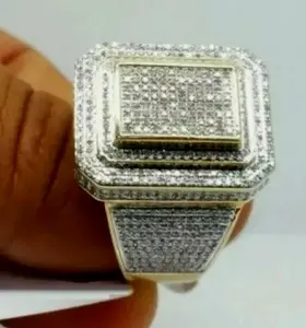 Anillo de Compromiso y Boda TISHYA DIAMOND para Mujer, Plata de Ley 925, Moissanita VVS1 de 3.00 Ct, Corte Redondo, Engaste de Puntas - Product Image 3