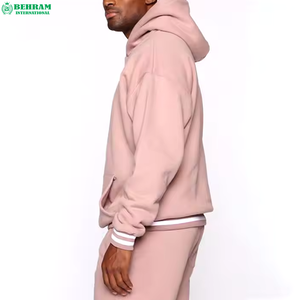 Men's XL size Kangaroo Pocket Pullover Hoodie Set High Quality Custom Embroidery <b>Plain</b> Cotton Blank <b>Plain</b> <b>Tracksuit</b> - Product Image 2