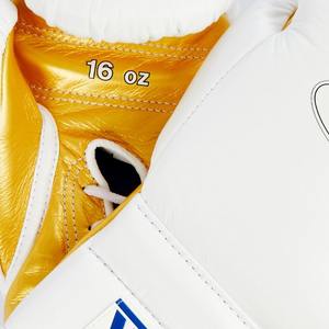 Guantes de entrenamiento OEM personalizados para boxeo MS-Encaje de oro blanco 2 - Product Image 4