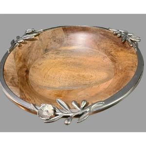 Bol à fruits en métal et bois de style vintage de meilleure qualité avec support Industrie Tendance Produit le plus vendu - Product Image 4