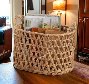 Handmade Rustic Natural Rattan Storage Basket Wholesale <b>Organizing</b> for Home Furniture for Hotel Living Room Mall Metal - Product Image 4