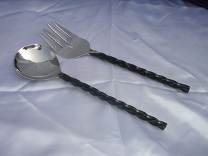 Premium Fancy Cutlery <b>Set</b> S. Steel Salad Server <b>Set</b> with Shining Polish/nickel Plating Indian Decorative Handmade Cutlery <b>Set</b> - Product Image 4
