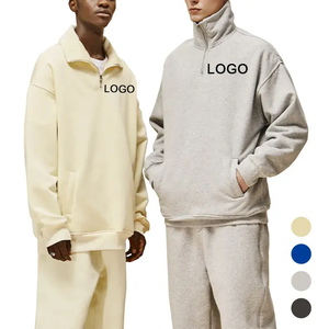 Sweat-shirt à col rond surdimensionné pour homme de marque 100% coton épais brodé pour l'hiver ODM - Product Image 2