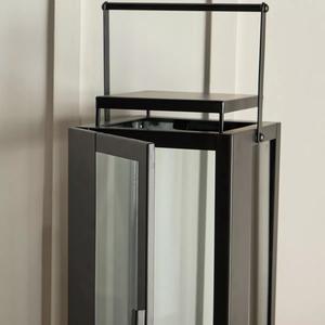 Portavelas de Acero Inoxidable Negro Clásico 2025, Hecho a Mano, con Logotipo Personalizado, Decoración Navideña para el Hogar, Faroles de Pie - Product Image 3