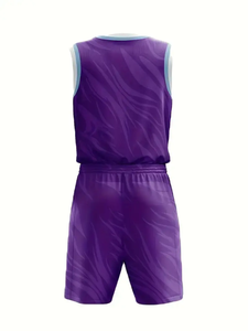 Custom Basketball Uniform Set for Men Training Quick Dry Breathable Jersey Shorts Polyester <b>Material</b> <b>Printing</b> Logo OEM ODM - Product Image 6